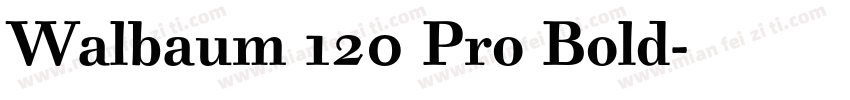 Walbaum 120 Pro Bold字体转换